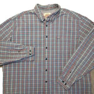 Eddie Bauer Mens XL  Original Sport Shop Button Up Down Shirt Plaid Long Sleeve
